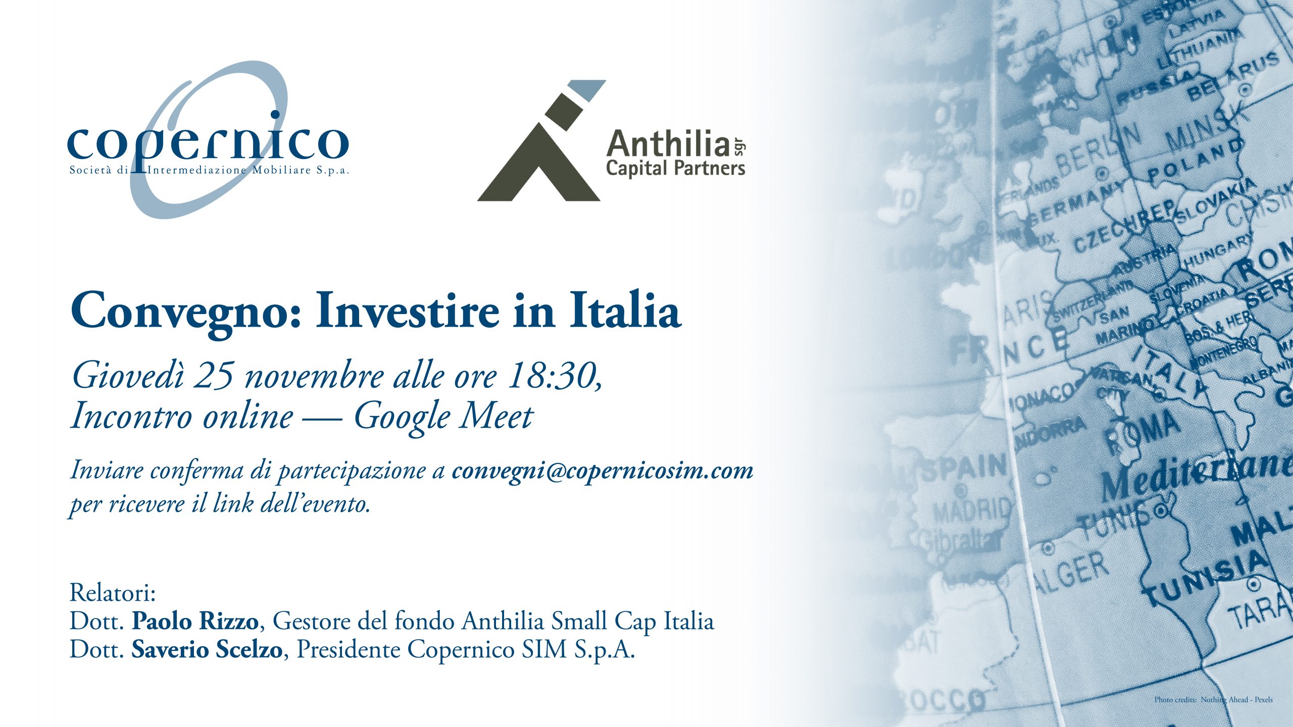 Webinar “Investire in Italia”