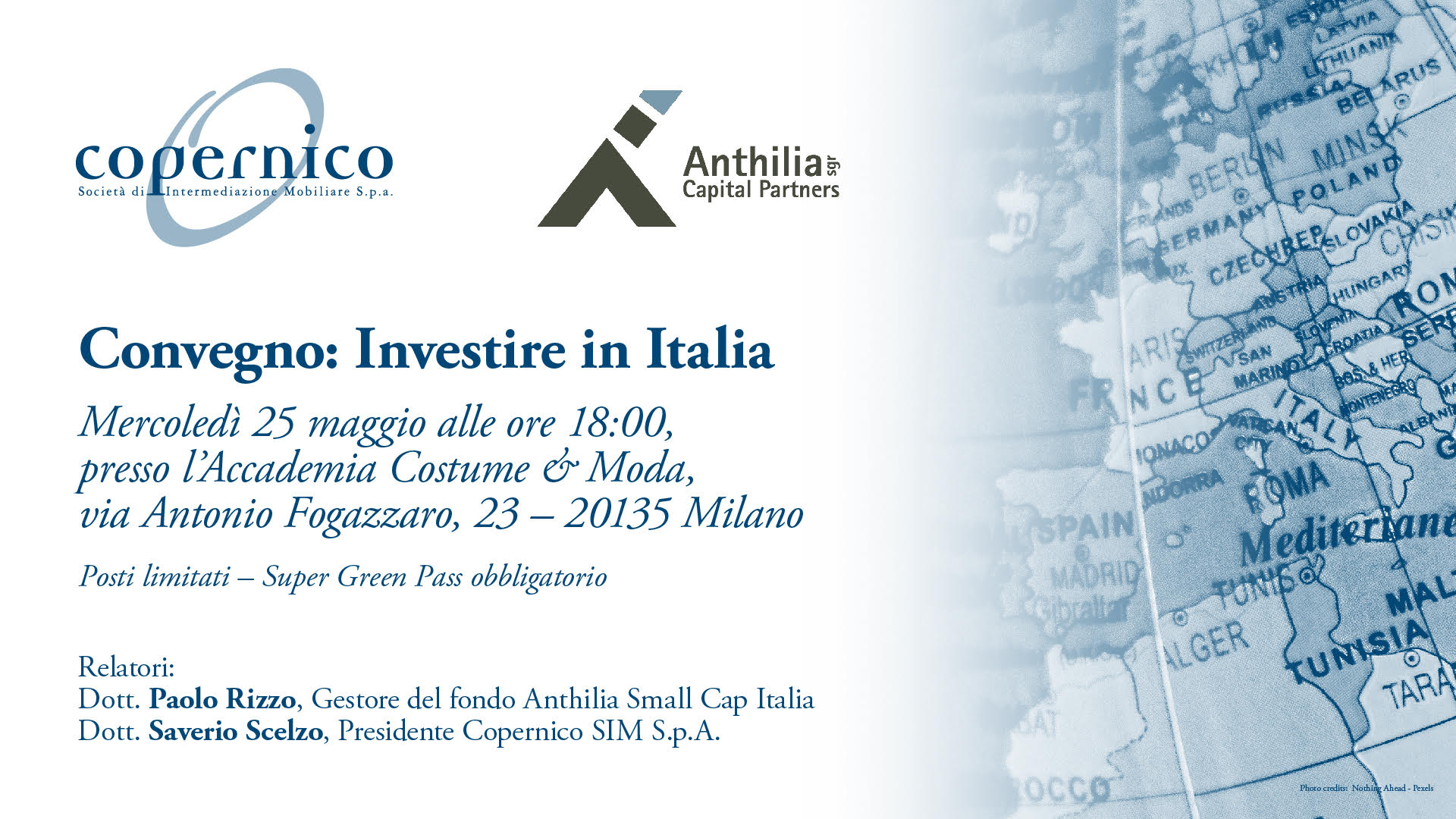 Convegno a Milano “Investire in Italia”